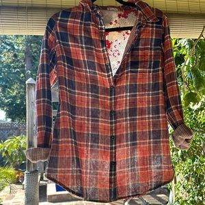 Splendid Boho Button Down with mixed print